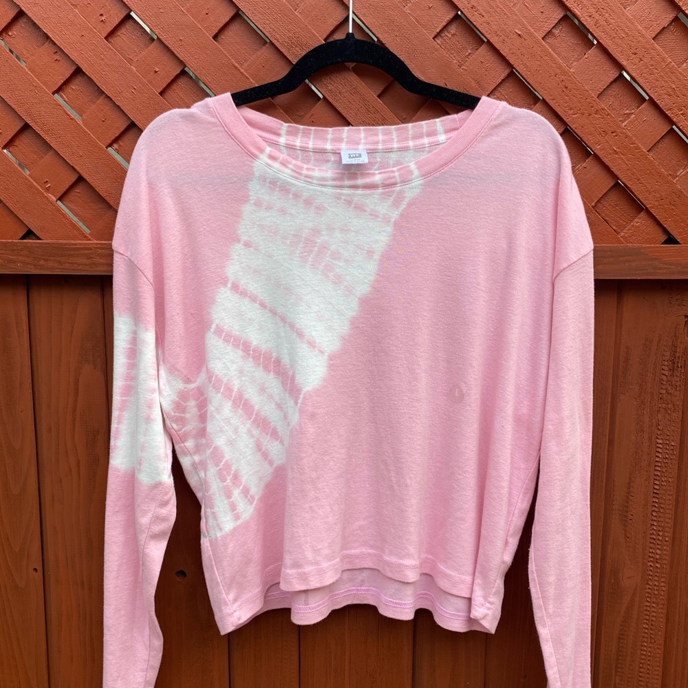 Pink Long-sleeve w/ White Tie Dye